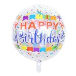 22 Μπαλόνι Διάφανο Happy Birthday Banner 4D