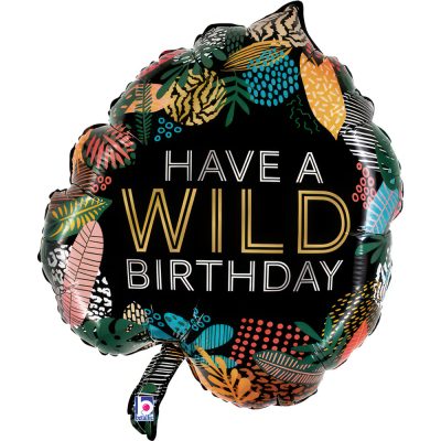24 Μπαλόνι Τροπικό Φύλλο Wild Birthday