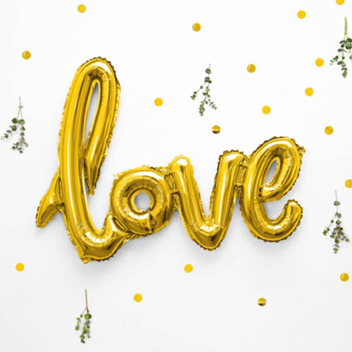 29'' Μπαλόνι αγάπης Love χρυσό