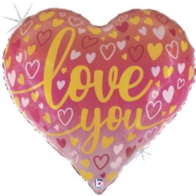 30'' Όμπρε Μπαλόνι Καρδιά 'Love You'