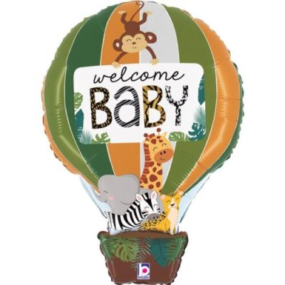 30 Μπαλόνι Αερόστατο Welcome Baby Ζώα της Ζούγκλας