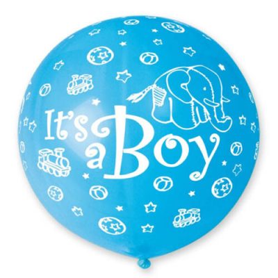 31 Γαλάζιο Μπαλόνι It's a boy ελεφαντάκι