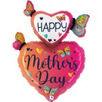 31 Μπαλόνι Καρδιές Mother's Day με Πεταλούδες
