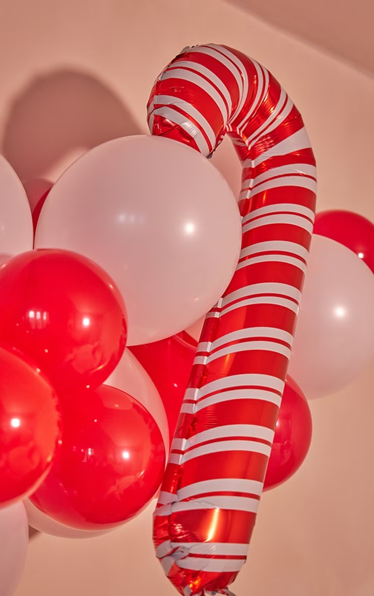 33 Μπαλόνι κόκκινο άσπρο Candy Cane
