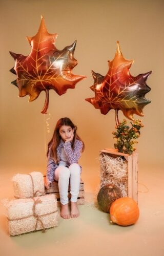 35 Μπαλόνι Φθινόπωρο - Φύλλο Δέντρου Ιριδίζον