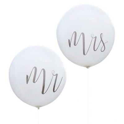 36 Μπαλόνι Mr & Mrs - Rustic Country 2 τεμ