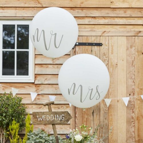 36 Μπαλόνι Mr & Mrs - Rustic Country 2 τεμ