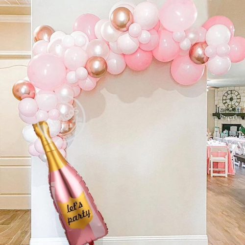 40 Μπαλόνι μπουκάλι Σαμπάνιας Let's Party ροζ