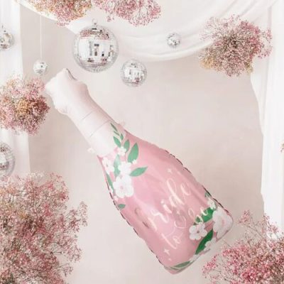 43 Μπαλόνι Σαμπάνια με λουλούδια Bride to Be