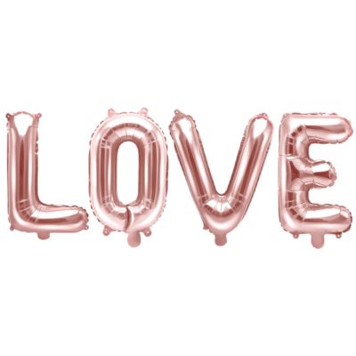 55'' Μπαλόνι φράση Love rosegold
