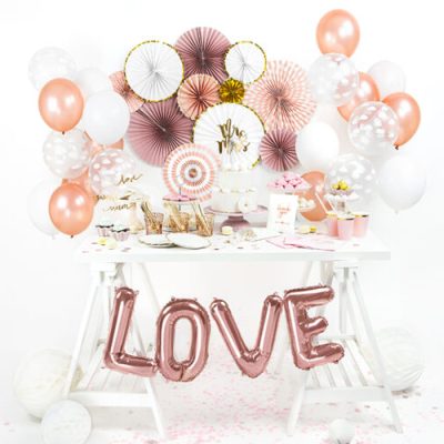55'' Μπαλόνι φράση Love rosegold