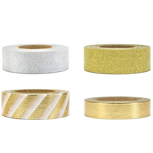 Αυτοκόλλητη Ταινία Διακόσμησης Gold 4 τεμ