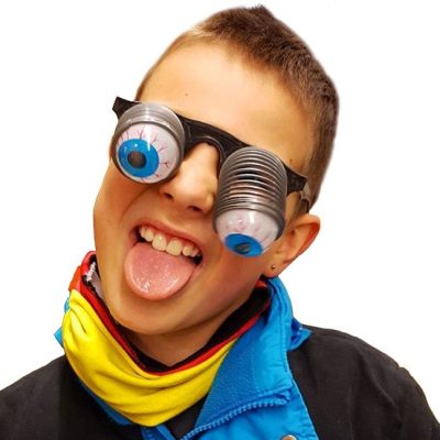 Αποκριάτικα Γυαλιά Μάτια με Ελατήριο