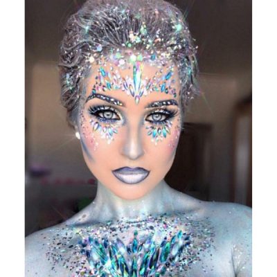 Ασημί Κραγιόν για Αποκριάτικο Μακιγιάζ