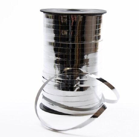 Ασημί μεταλλική κορδέλα για μπαλόνια