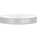 Ασημί σατέν φαρδιά κορδέλα 25m