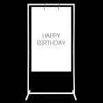 Άσπρη Μεταλλική Βάση - Πλαίσιο για Backdrop