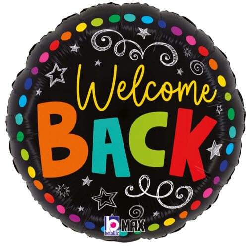 18" Μπαλόνι 'Welcome Back' colorful dots