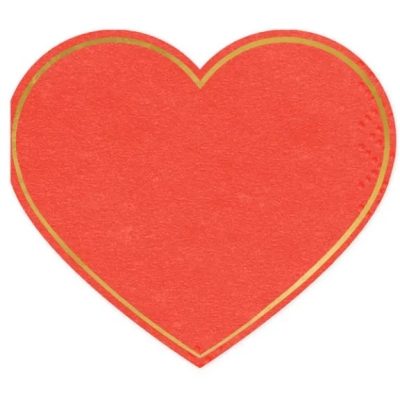 Χαρτοπετσέτες κόκκινη καρδιά 20 τεμ