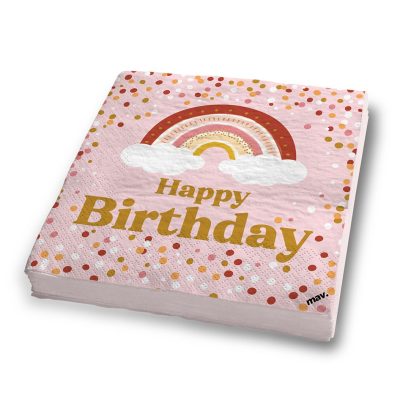 Χαρτοπετσέτες πάρτυ Boho Ουράνιο Τόξο 20 τεμ