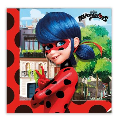 Χαρτοπετσέτες πάρτυ Miraculous Ladybug 20 τεμ