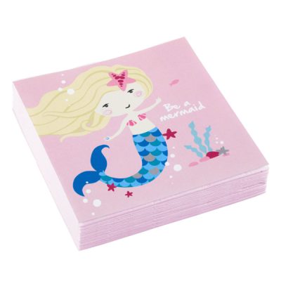 Χαρτοπετσέτες ροζ Be a Mermaid 20 τεμ