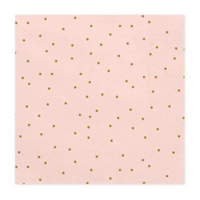 Χαρτοπετσέτες ροζ πουά 20 τεμ