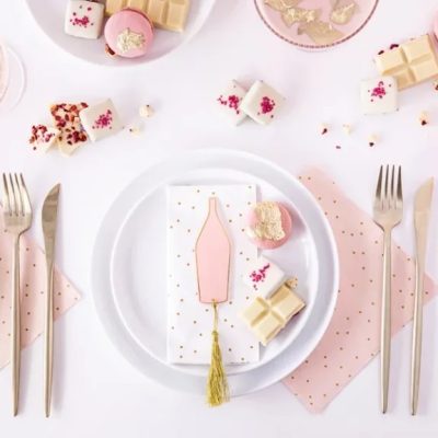 Χαρτοπετσέτες ροζ πουά 20 τεμ