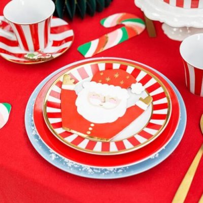 Χαρτοπετσέτες σχηματικές Candy Cane 20 τεμ