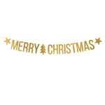 Χρυσή Γιρλάντα Merry Christmas 150cm
