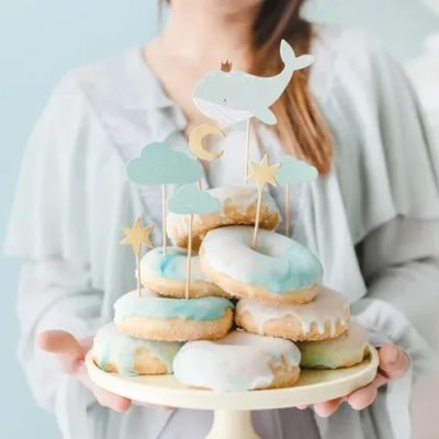 Χρυσό Topper τούρτας Oh Baby