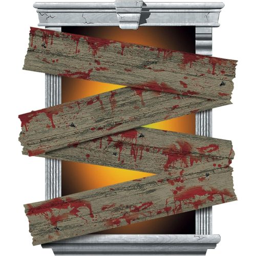 Διακοσμητικά παραθύρων Halloween - Ματωμένα ξύλα 4 τεμ