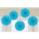 Διακοσμητικές Βεντάλιες Μπλε Καραϊβικής 5 τεμ