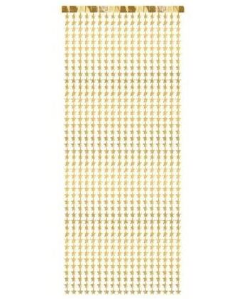 Διακοσμητική Κουρτίνα με χρυσά Αστέρια 245x100cm