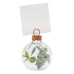 Διάφανες Μπάλες μ ευκάλυπτο και καρτελάκι 6 τεμ