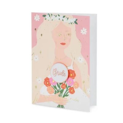 Ευχετήρια Κάρτα Bride με αποσπώμενη καρφίτσα