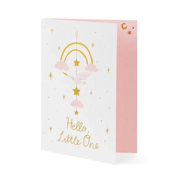 Ευχετήρια Κάρτα με κρεμαστό διακοσμητικό Πελαργός