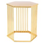 Εξάγωνη χρυσή μεταλλική Βάση δαπέδου για μπουφέ