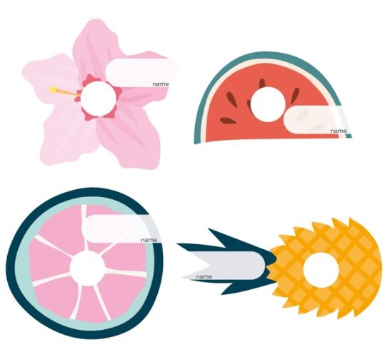 Ετικέτες ποτηριών Summer Party 6 τεμ