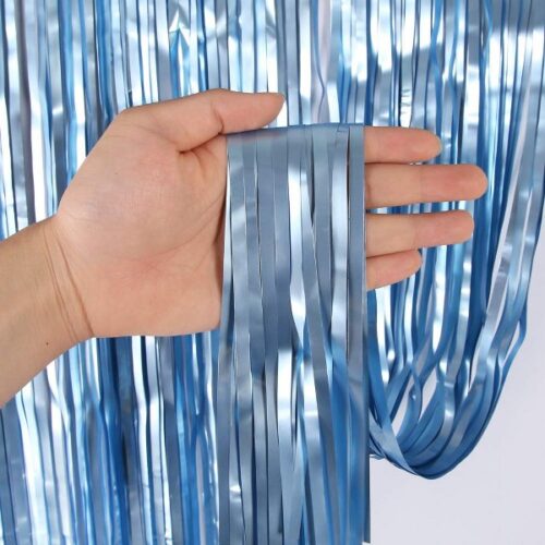 Γαλάζια foil Κουρτίνα Πάρτυ 200x100cm