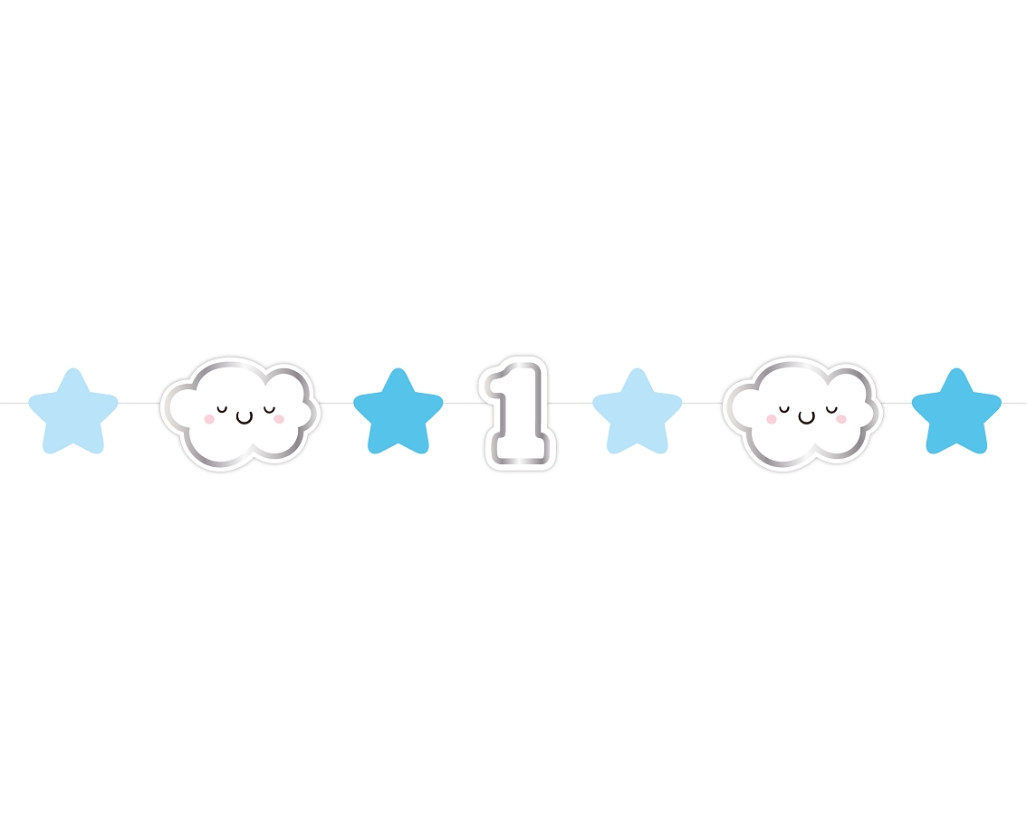 Γιρλάντα 1st Birthday Boy συννεφάκι 120cm Γιρλάντα 1st Birthday Boy συννεφάκι 120cm