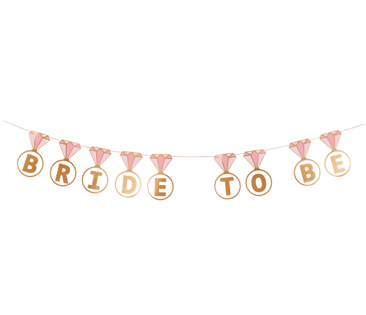 Γιρλάντα Bachelor Bride to Be με μονόπετρα 2.5 m Γιρλάντα Bachelor Bride to Be με μονόπετρα 2.5 m