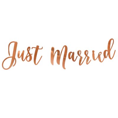 Γιρλάντα Just Married, rose gold, 20x77cm