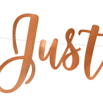 Γιρλάντα Just Married, rose gold, 20x77cm