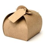 Καμπυλωτό Κουτί κραφτ για μπομπονιέρα με καρτελάκια 10 τεμ