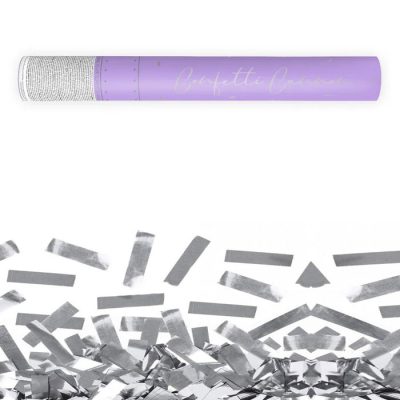 Λιλά Κανονάκι με ασημί κομφετί 40cm