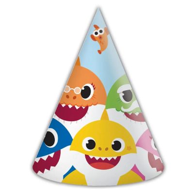 Καπελάκια πάρτυ Baby Shark 6 τεμ