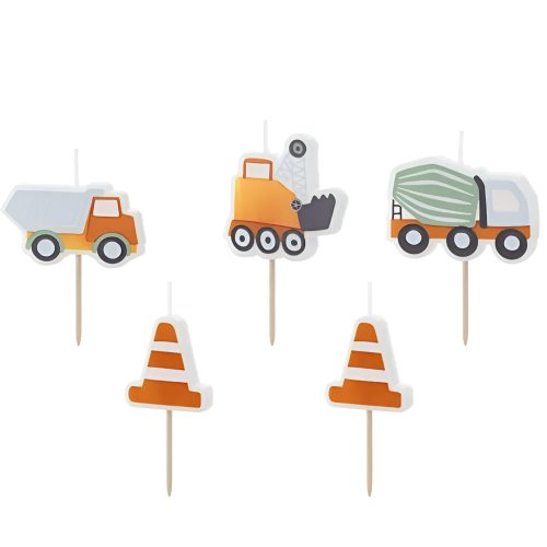 Κεράκια γενεθλίων Οχήματα Εργοταξίου 5 τεμ