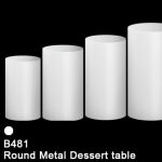 Κυλινδρικές Μεταλλικές βάσεις δαπέδου για μπουφέ/τραπέζι ευχών 3 τεμ