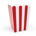 Κόκκινο Κουτί Ποπ Κορν με Ρίγες 6 τεμ